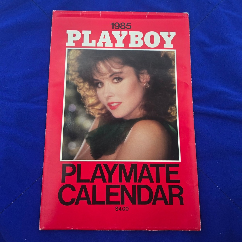 Vintage 1985 Playboy Playmate Calendar with Original Mailing Envelope Red 80s